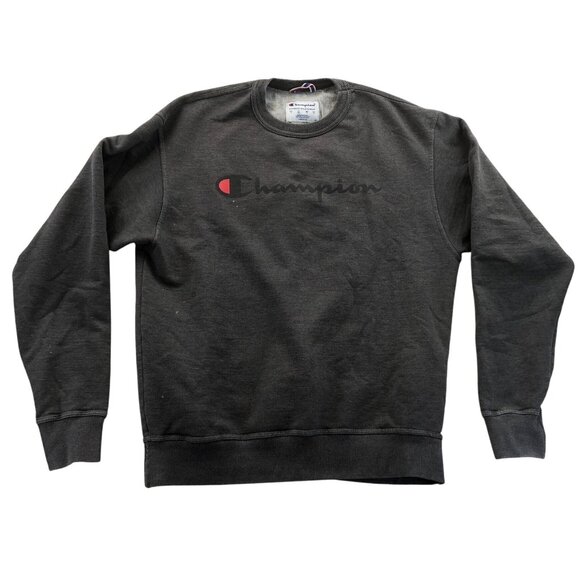 Champion Mens Sweatshirt Medium Gray Crewneck Pullover Classic Casual Travel - Picture 1 of 11